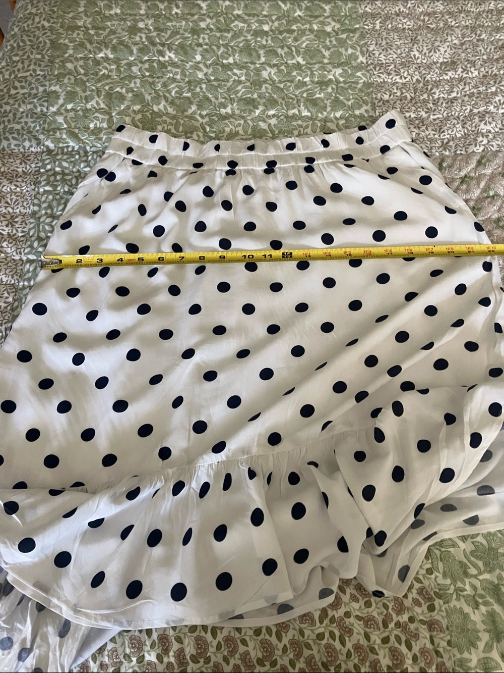 J Crew polka dot high low summer skirt L - Picture 13 of 14